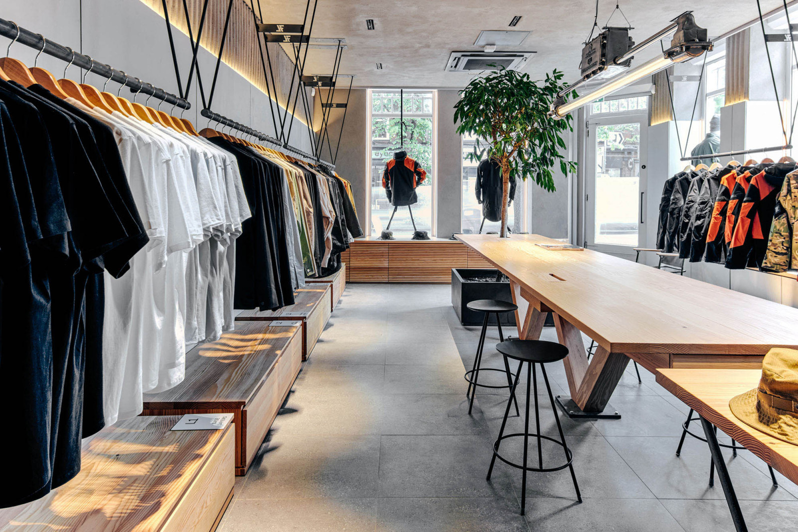 Seven Layer menswear interior design by BusbyWebb